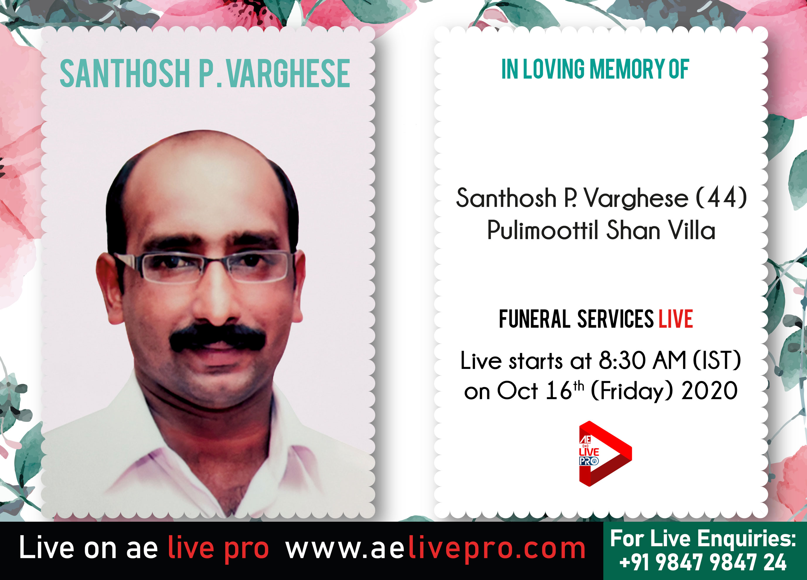 aelivepro funeral santhoshpv kattanawebm