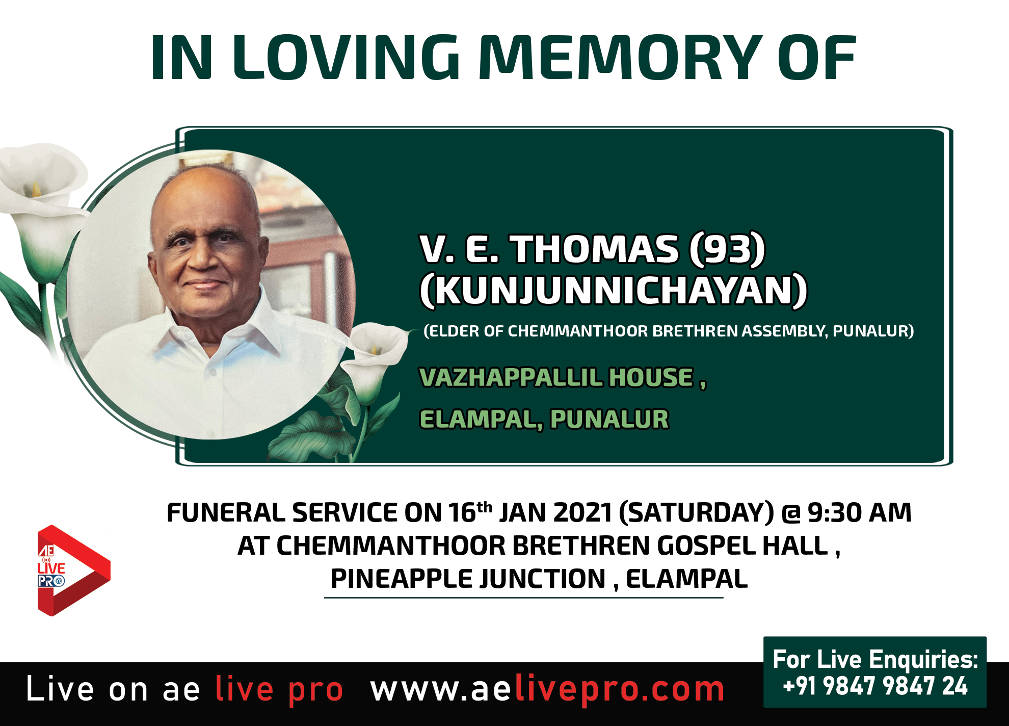 VETHomas AELP Live Funeral